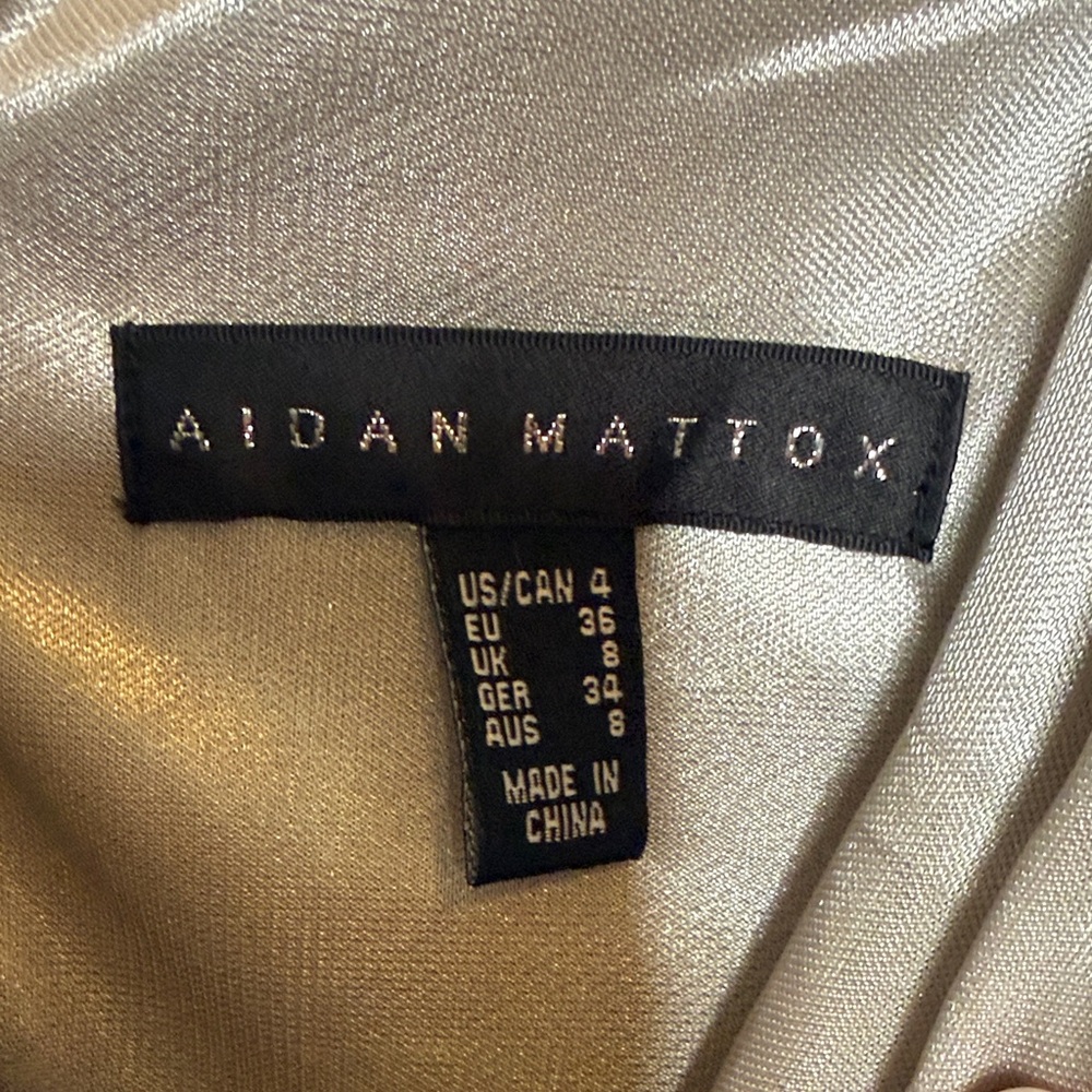 Aidan Mattox Gold Long Sleeve Dress - Picture 9 of 9